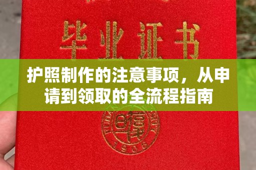 儋州护照制作的注意事项，从申请到领取的全流程指南